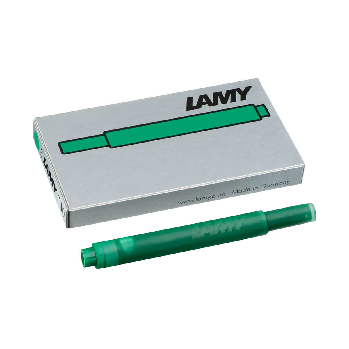 T10 Green Ink Cartridge (Pack of 5) by Lamy