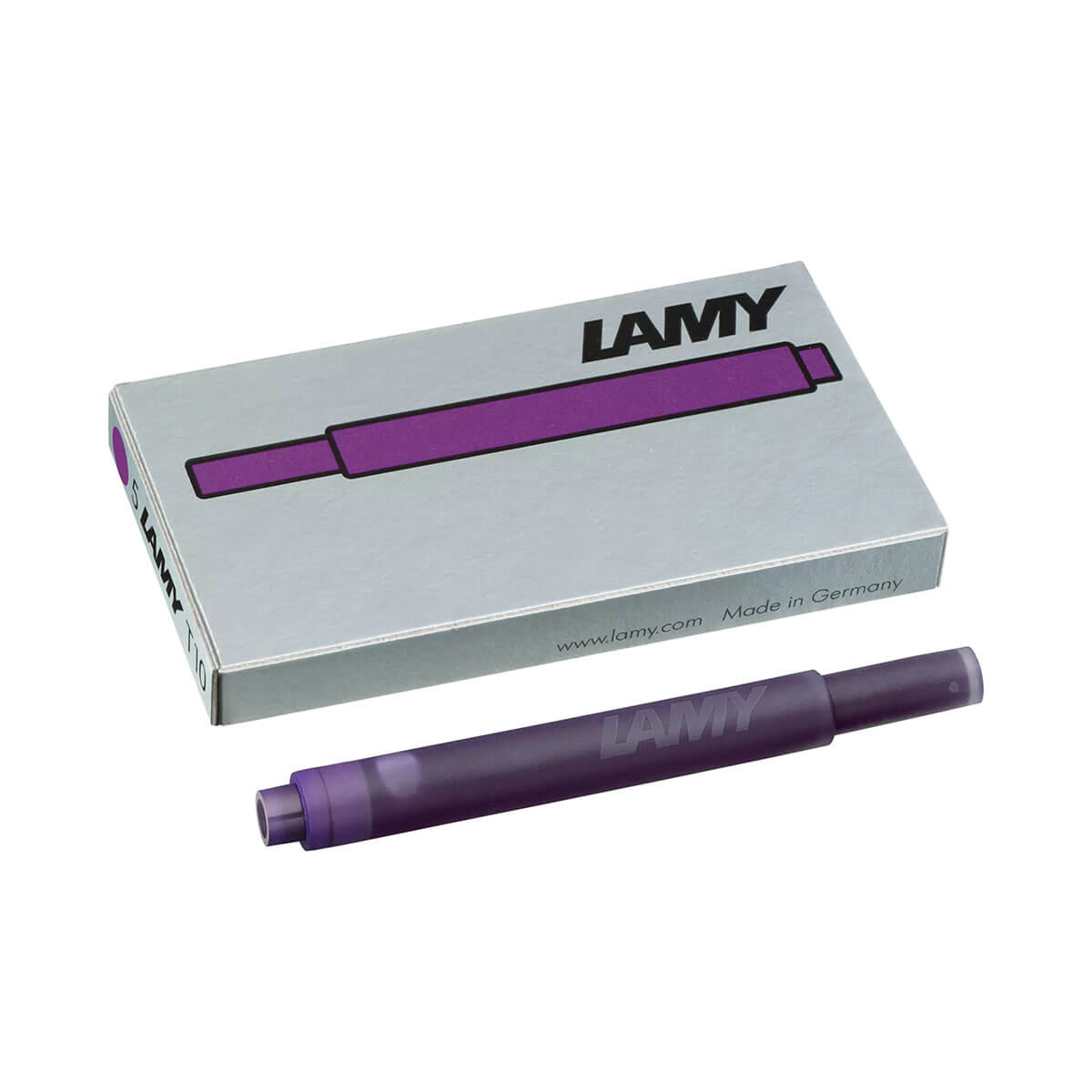 T10 Violet Ink Cartridge (Pack of 5) by Lamy