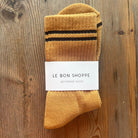 Boyfriend Adult Socks in Biscotti by Le Bon Shoppe