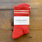 Boyfriend Adult Socks in Coral by Le Bon Shoppe