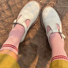 Boyfriend Adult Socks in Vintage Pink by Le Bon Shoppe