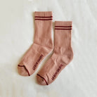 Boyfriend Adult Socks in Vintage Pink by Le Bon Shoppe
