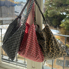 Happy Carry Bag in Navy Gingham by Le Bon Shoppe