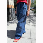 Long Arc Pants in Blue Denim by Le Bon Shoppe
