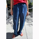 Long Arc Pants in Blue Denim by Le Bon Shoppe
