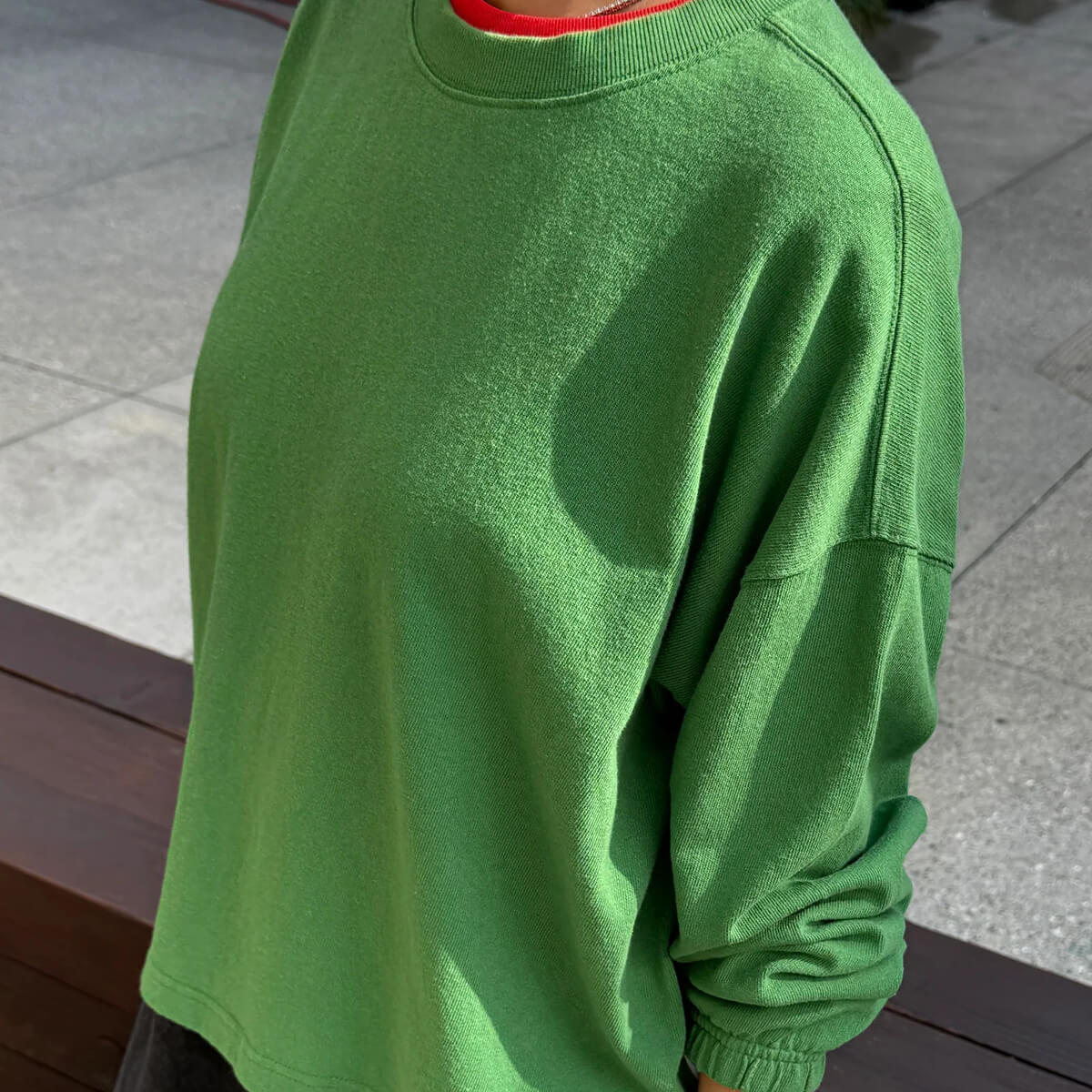 Naturelle Tee in Asparagus by Le Bon Shoppe