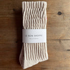 Ballet Adult Socks in Oatmeal by Le Bon Shoppe