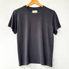 Bo Linen Blend Tee in Charcoal by Le Bon Shoppe