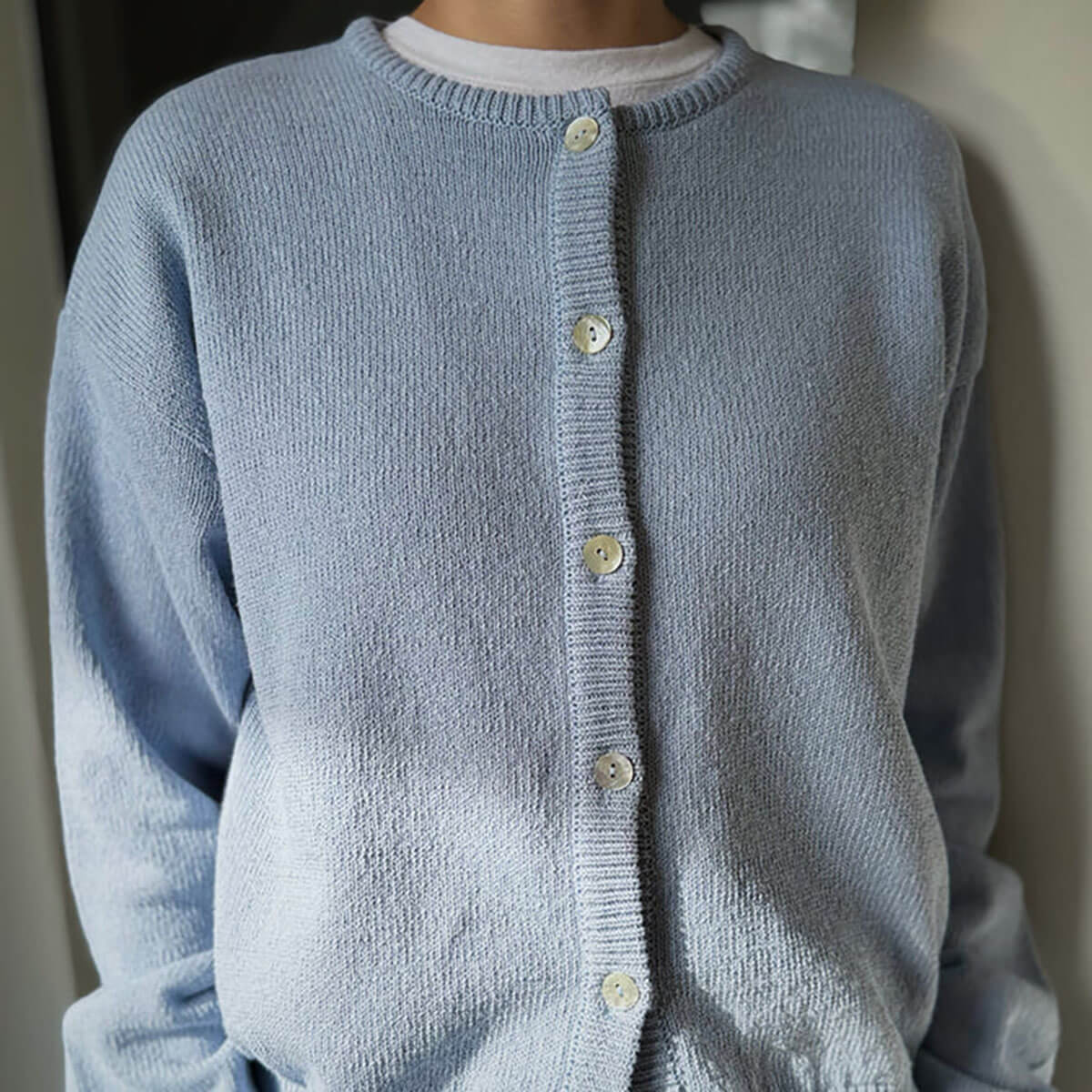 Cotton Leila Cardigan in Cornflower by Le Bon Shoppe