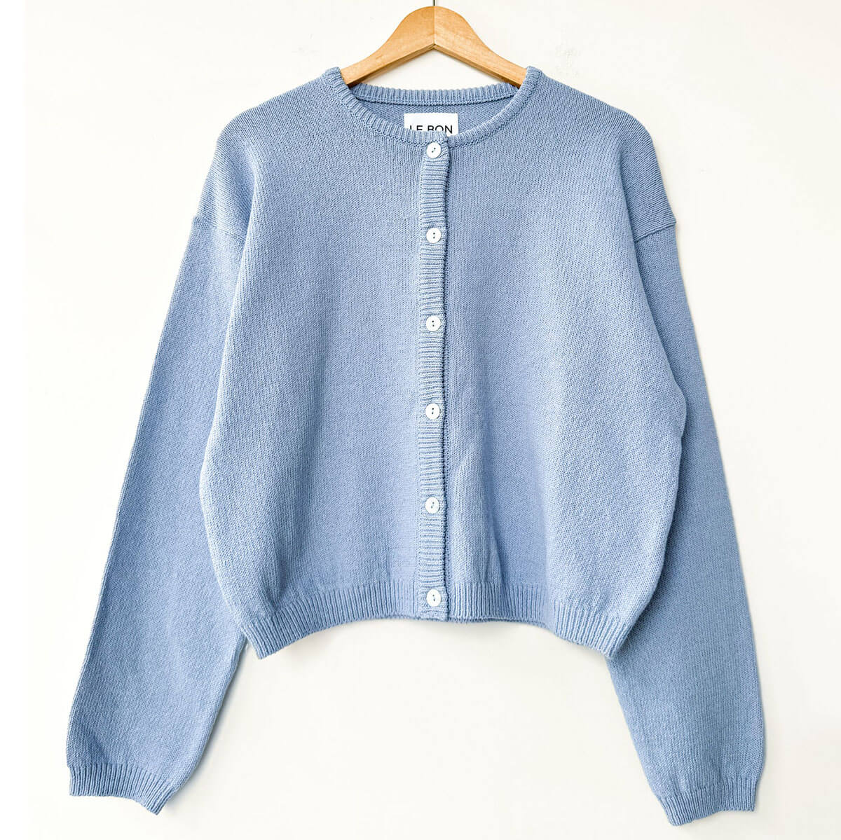 Cotton Leila Cardigan in Cornflower by Le Bon Shoppe