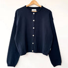 Cotton Leila Cardigan in Navy by Le Bon Shoppe