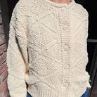 Mason Cotton Cardigan in Naturel by Le Bon Shoppe