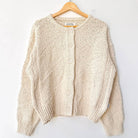 Mason Cotton Cardigan in Naturel by Le Bon Shoppe