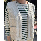 Papa Cotton Vest in Naturel by Le Bon Shoppe