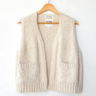 Papa Cotton Vest in Naturel by Le Bon Shoppe