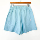Flared Basketball Shorts in Sky Blue by Le Bon Shoppe