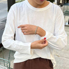 Foundation Tee in Vintage White by Le Bon Shoppe
