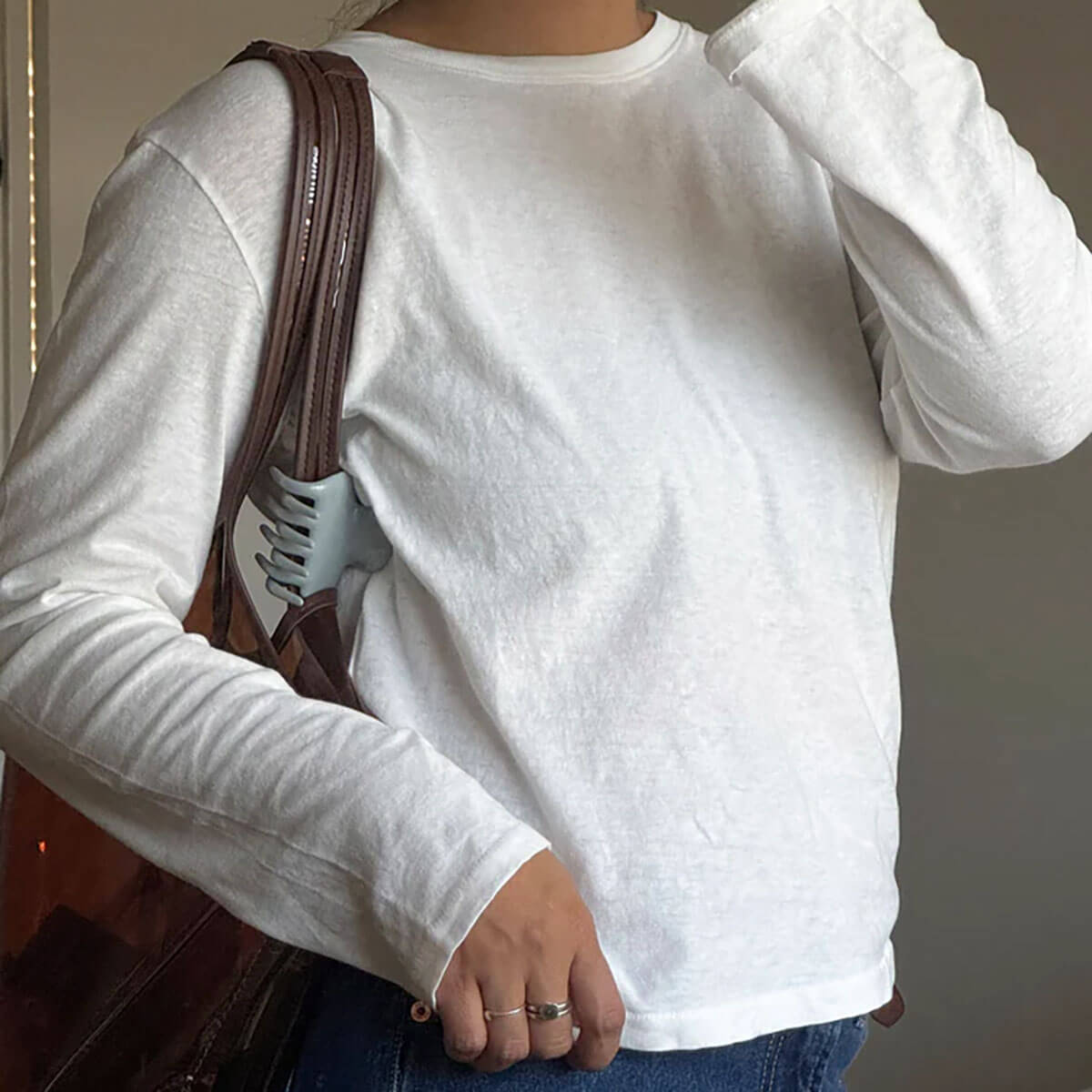 Foundation Tee in Vintage White by Le Bon Shoppe