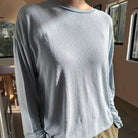 Haze Linen Blend Tee in Moonbeam by Le Bon Shoppe