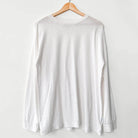 Haze Linen Blend Tee in White by Le Bon Shoppe