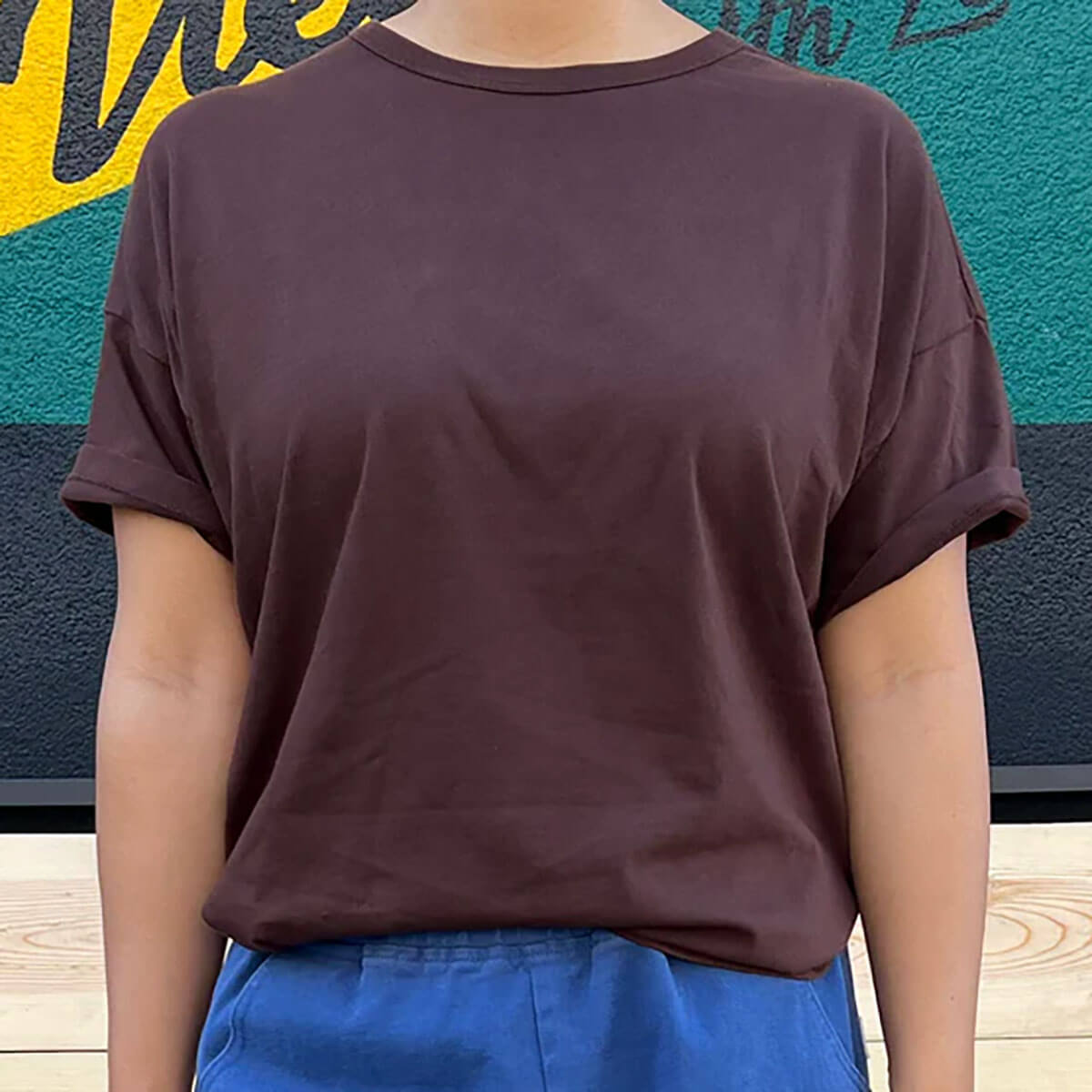 Her Tee in Dark Cacao by Le Bon Shoppe