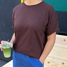 Her Tee in Dark Cacao by Le Bon Shoppe