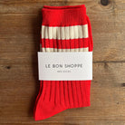 Her Varsity Adult Socks in Desire by Le Bon Shoppe