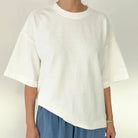 Jayden Tee in White Cotton by Le Bon Shoppe