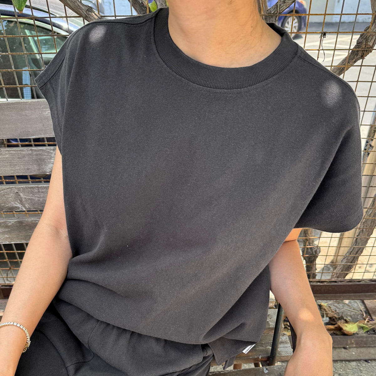 Jeanne Tee in Dark Slate by Le Bon Shoppe