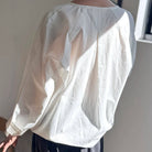Julienne Long Sleeve Top in White by Le Bon Shoppe