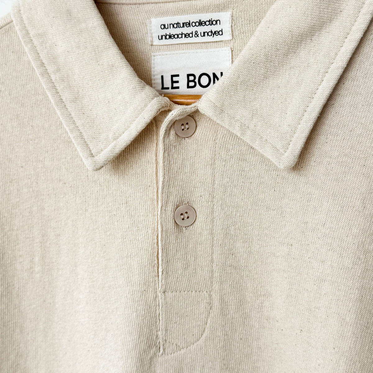 Polo Sweatshirt in Naturel by Le Bon Shoppe