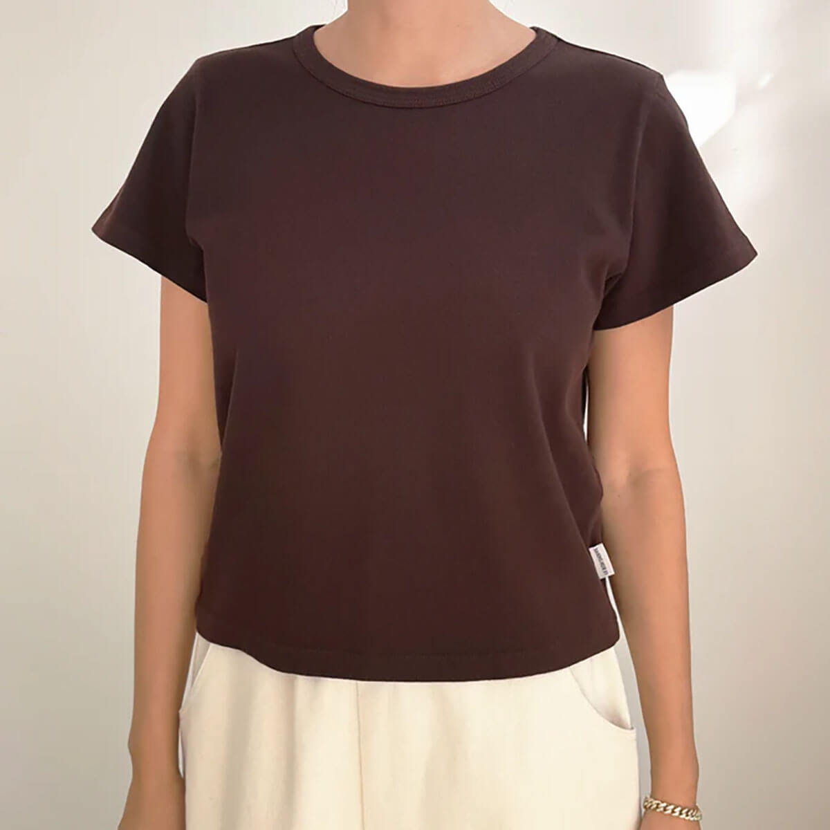 The Little Boy Tee in Dark Cacao by Le Bon Shoppe