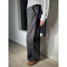 Work Pants in Black by Le Bon Shoppe