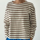 Sailor Top in Coffee Stripe by Le Bon Shoppe