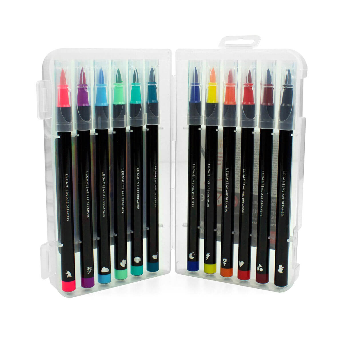 Set Of Twelve Brush Markers by Legami – Junior Edition