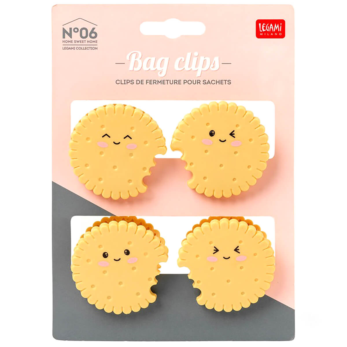 Cookie Set Of Bag Clips by Legami – Junior Edition