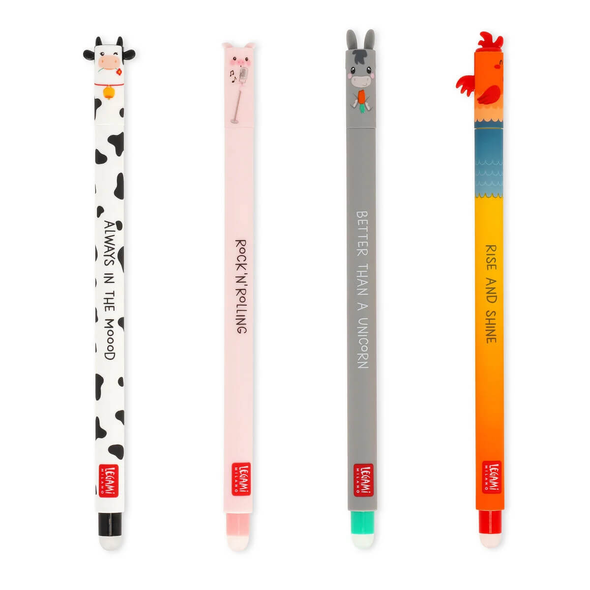 Farm Sweet Farm Set of 4 Erasable Pens by Legami