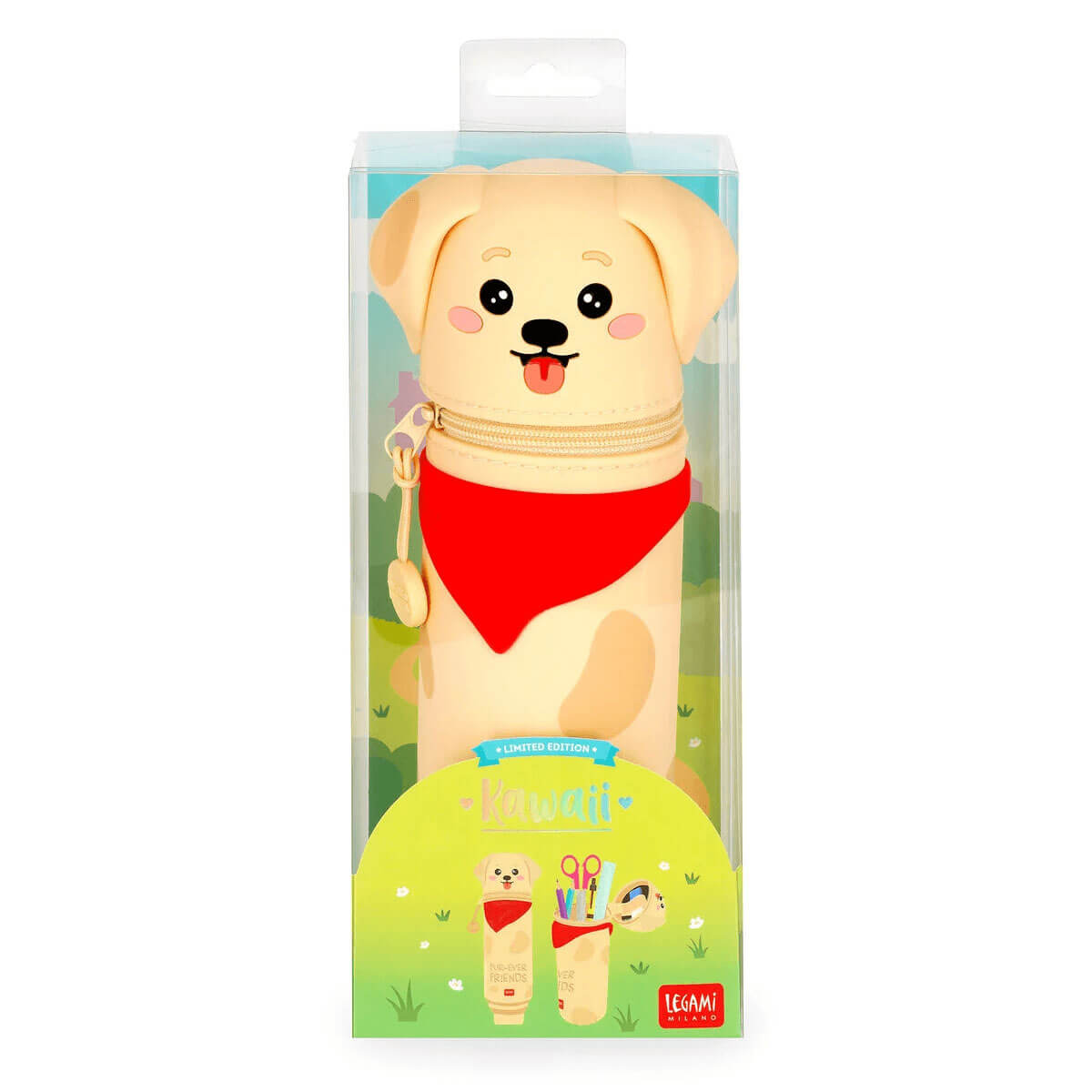 Golden Retriever Kawaii Two In One Silicone Pencil Case by Legami
