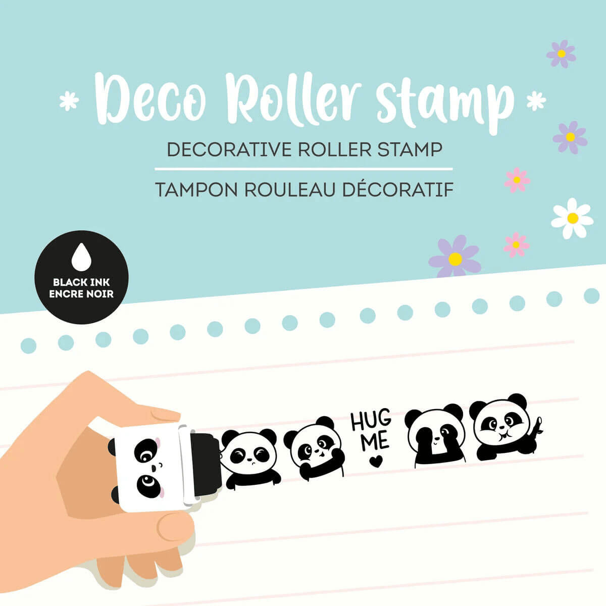 Panda Decorative Roller Stamp by Legami