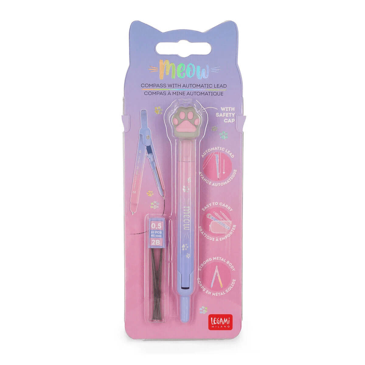 Meow Kitty Compass With Automatic Lead by Legami