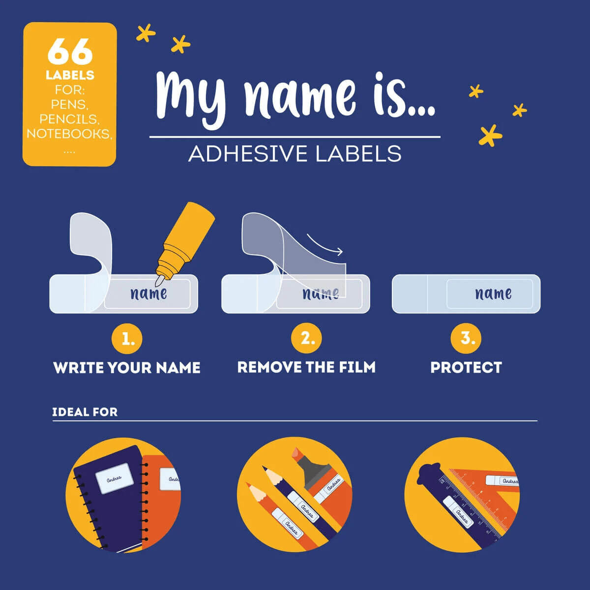 Space Sticker Labels by Legami