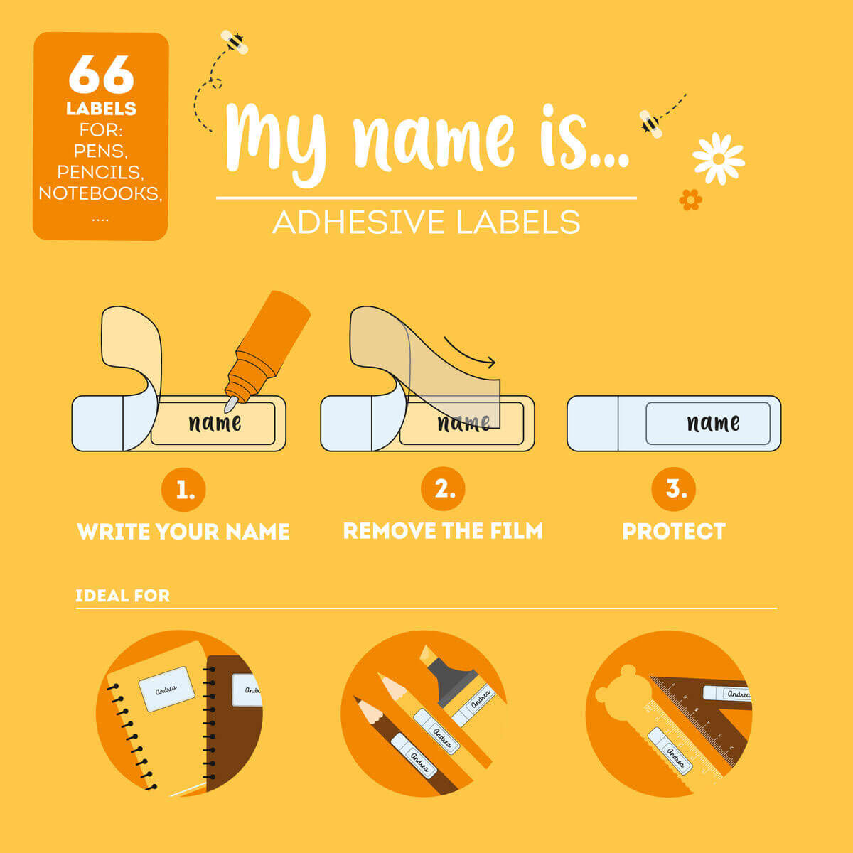 Teddy Bear Sticker Labels by Legami