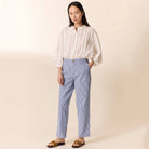 Armina Stripe Pants in Blue by Leon & Harper