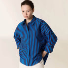 Conan Shirt in Blue Stripe by Leon & Harper