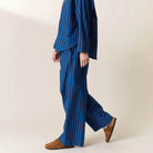 Partos Trousers in Blue Stripe by Leon & Harper