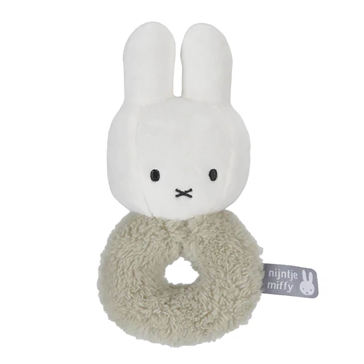 Miffy Fluffy Rattle in Green by Little Dutch – Junior Edition
