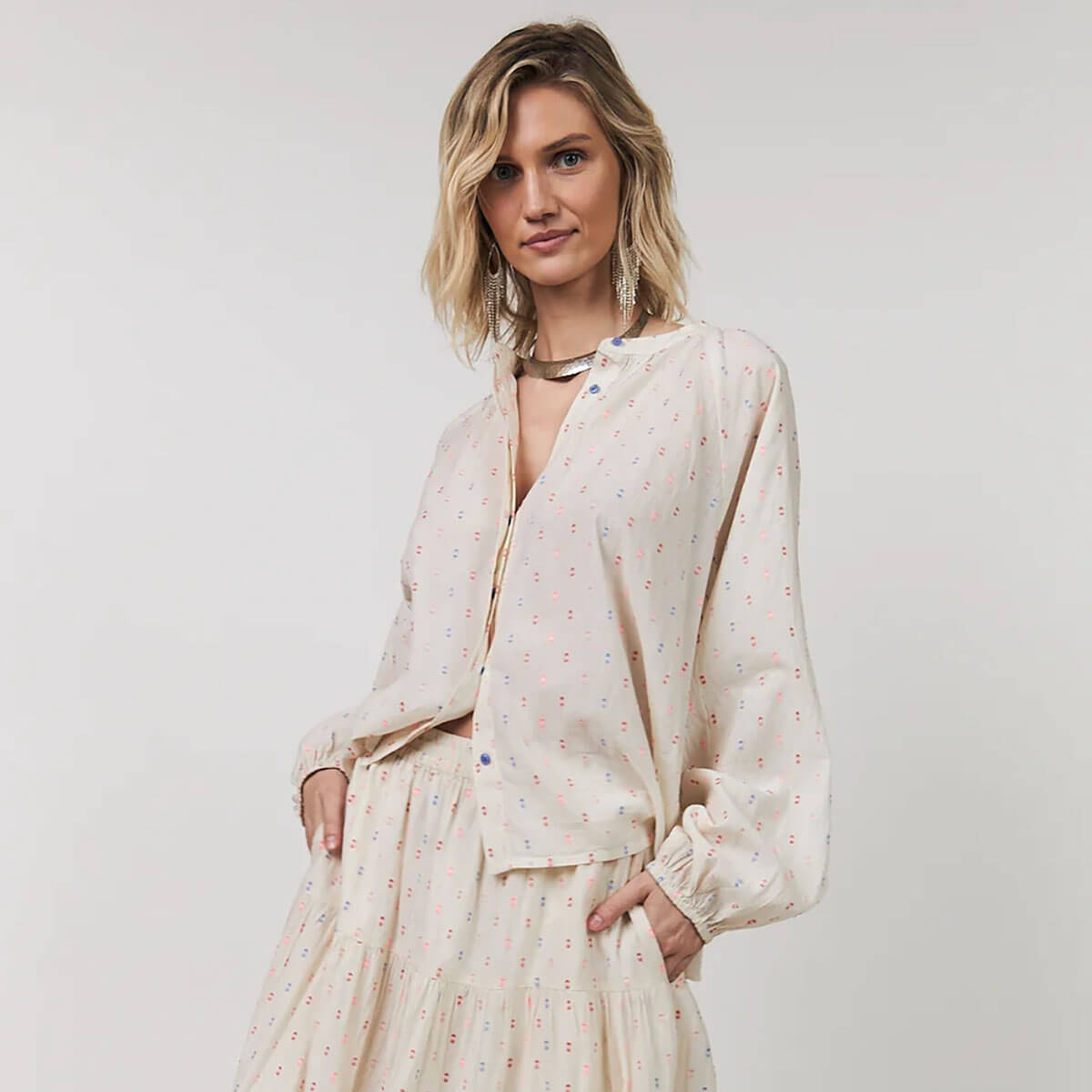 Hailey Shirt in Creme by Lollys Laundry
