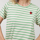 Roma Stripe T Shirt in Green by Lollys Laundry