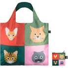 Stephen Cheetham Cats Recycled Shopping Bag by Loqi