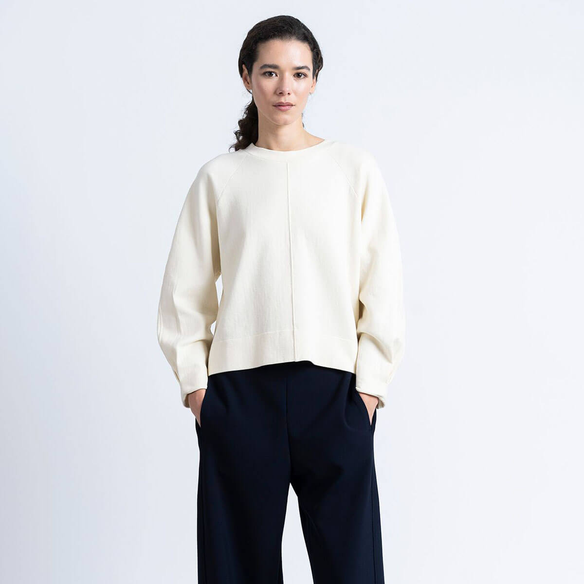 Celine Sweatshirt in Ecru by Loreak Mendian